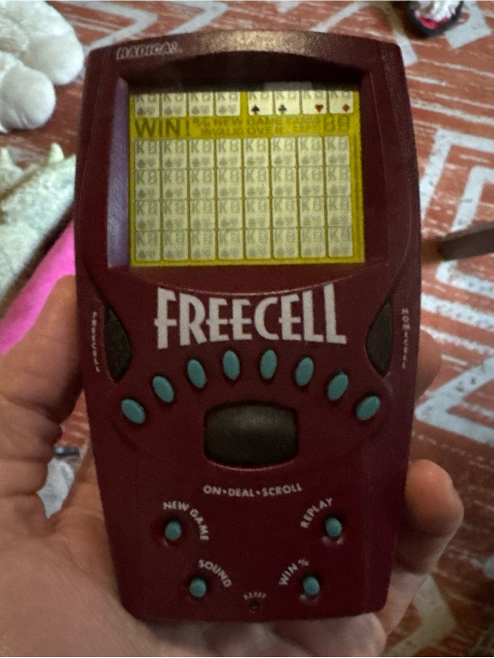 Radica Freecell Electronic Handheld Game 1999 - Working!